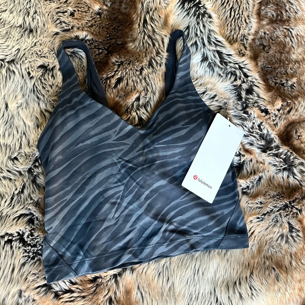 BNWT Lululemon Align Tank Black and grey zebra
